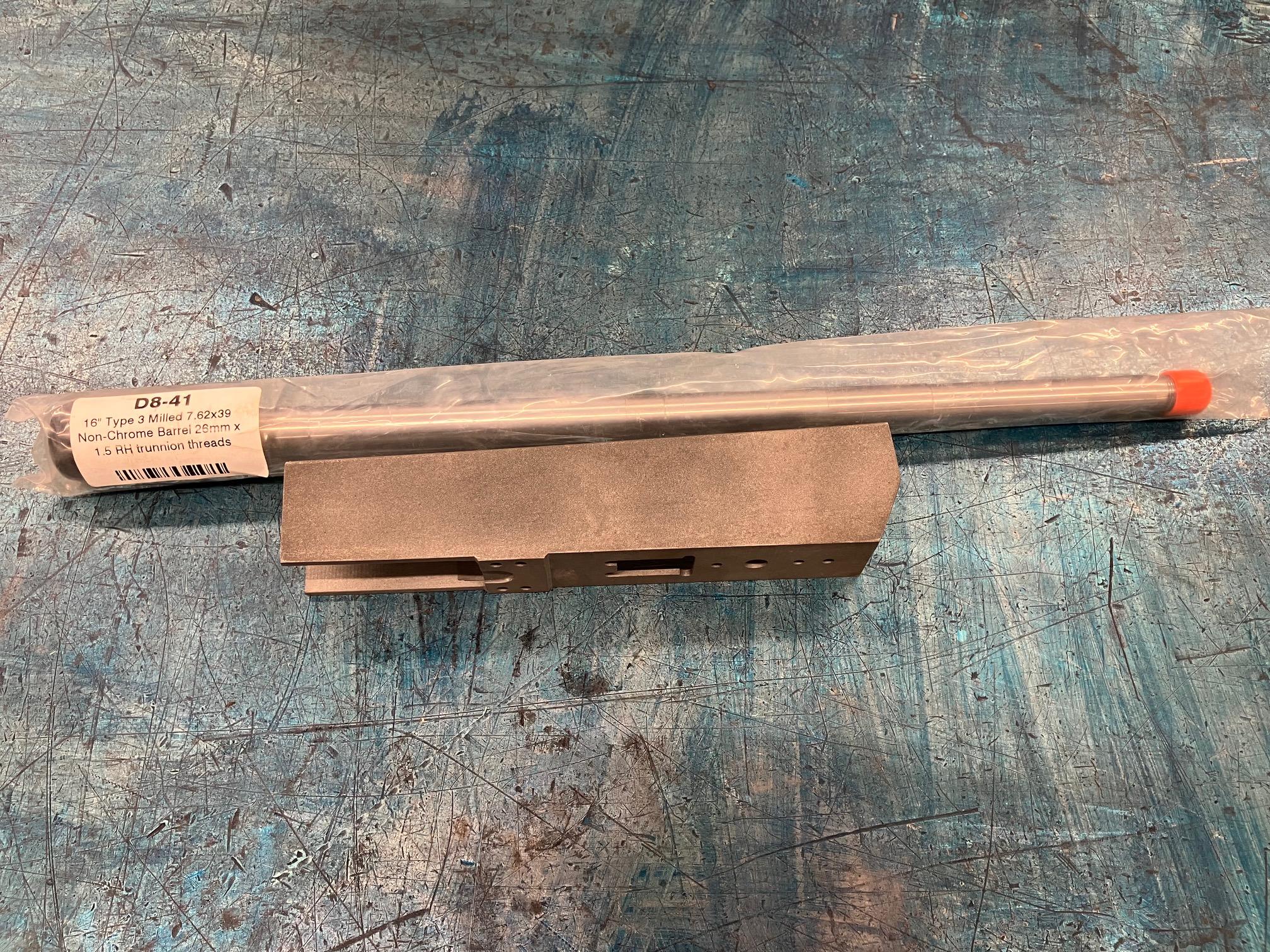 Two Polish AK47 KBK milled parts kits with hardwood stock sets,Turbo