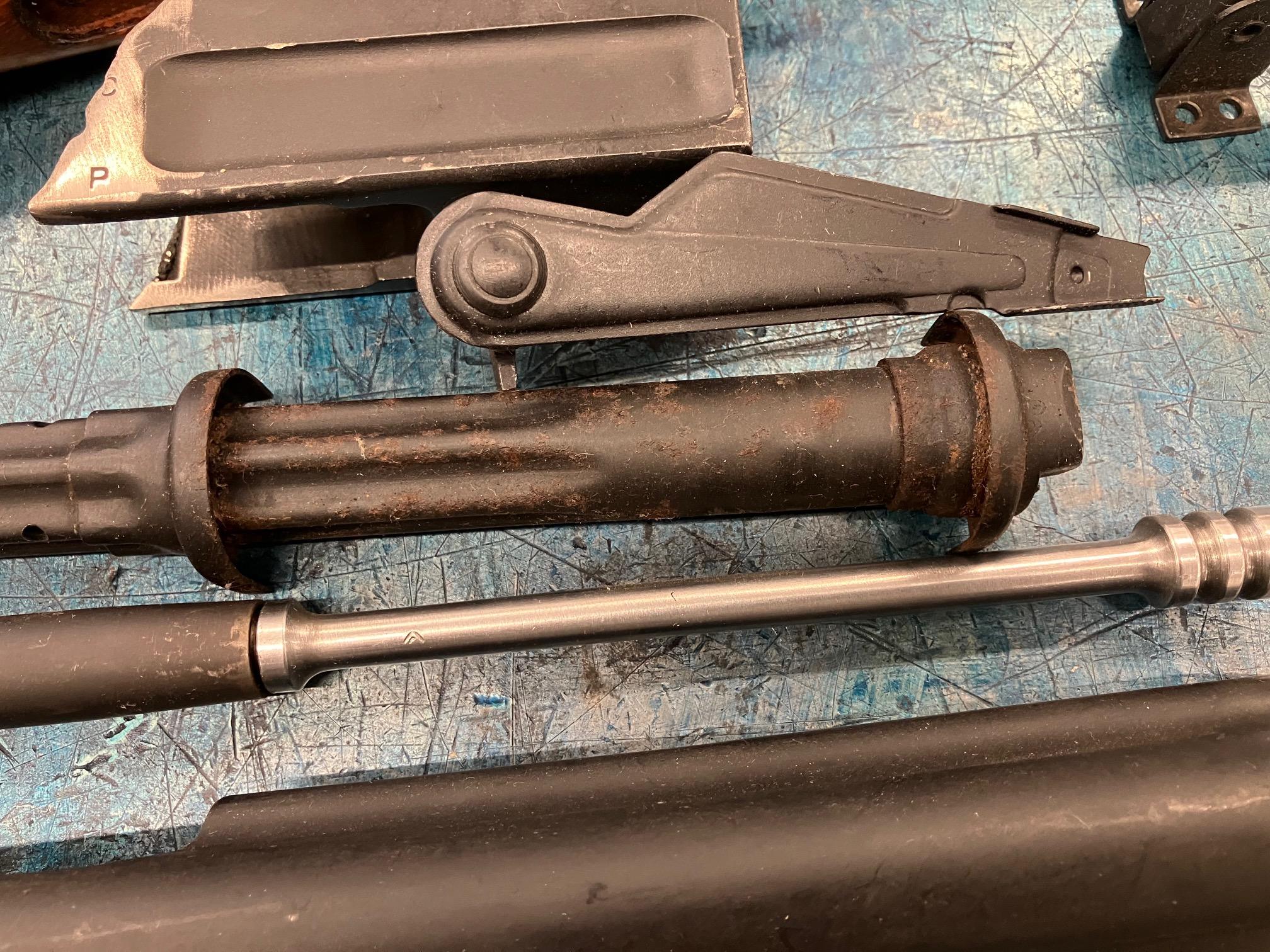 Two Polish AK47 KBK milled parts kits with hardwood stock sets,Turbo